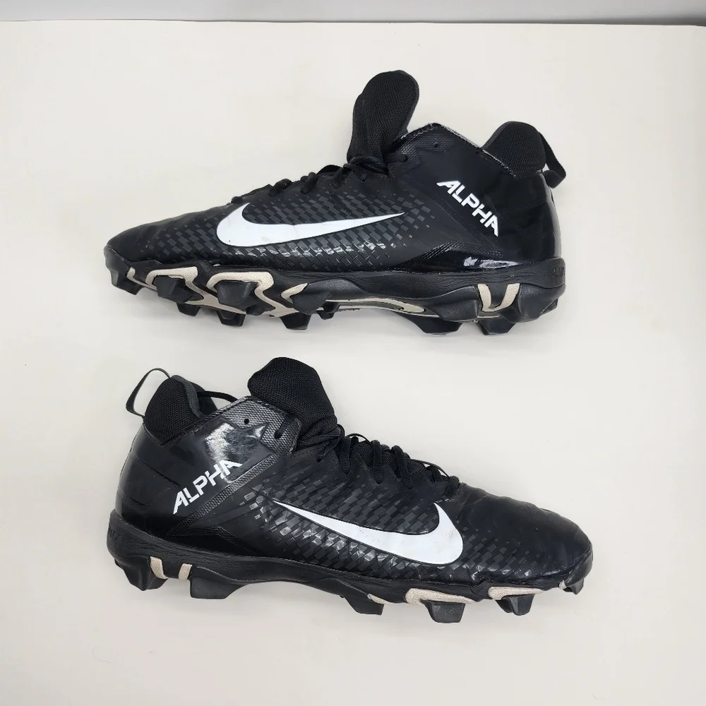 Nike Alpha Menace Shark 2 Football Cleats Mens 14 Shoes Black BV0146-001